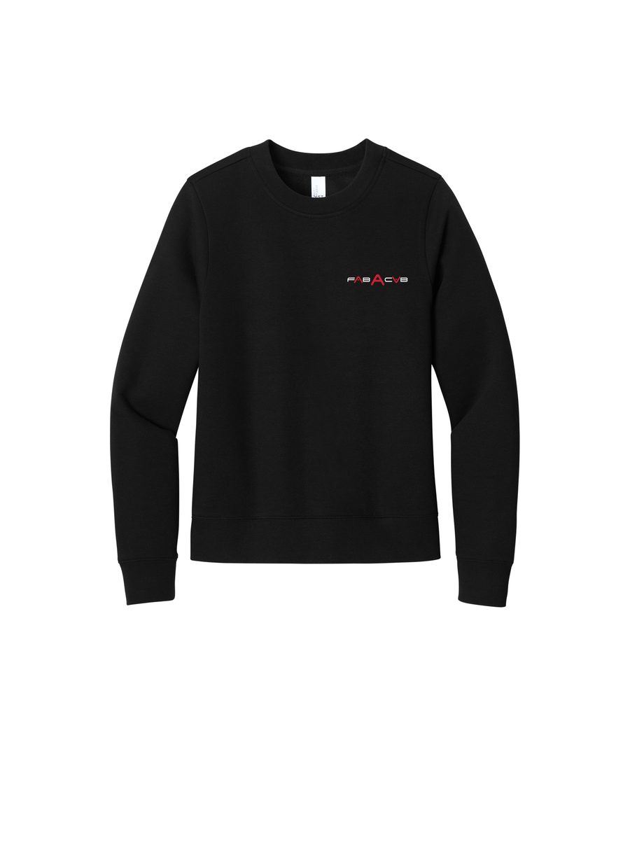 FabACab-decorated fleece crew sweatshirt